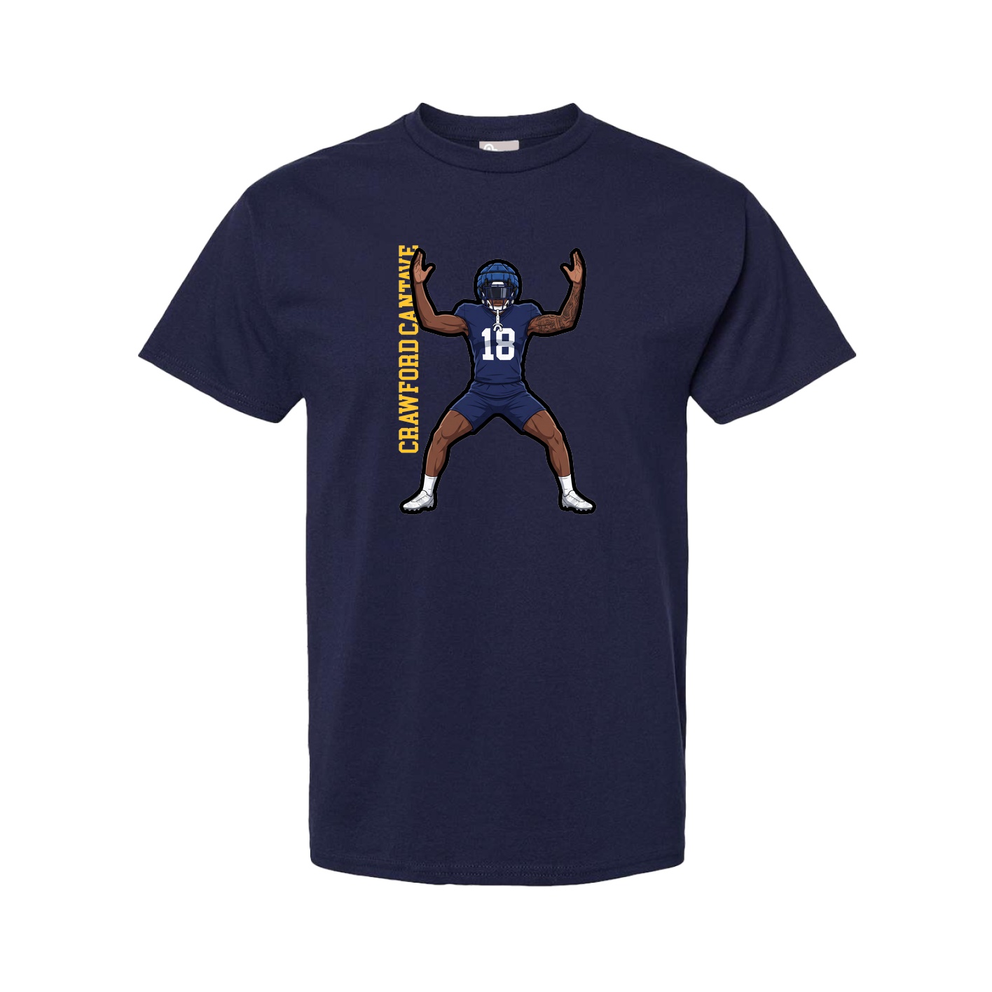 Youth Tee — Name Vertical in Navy