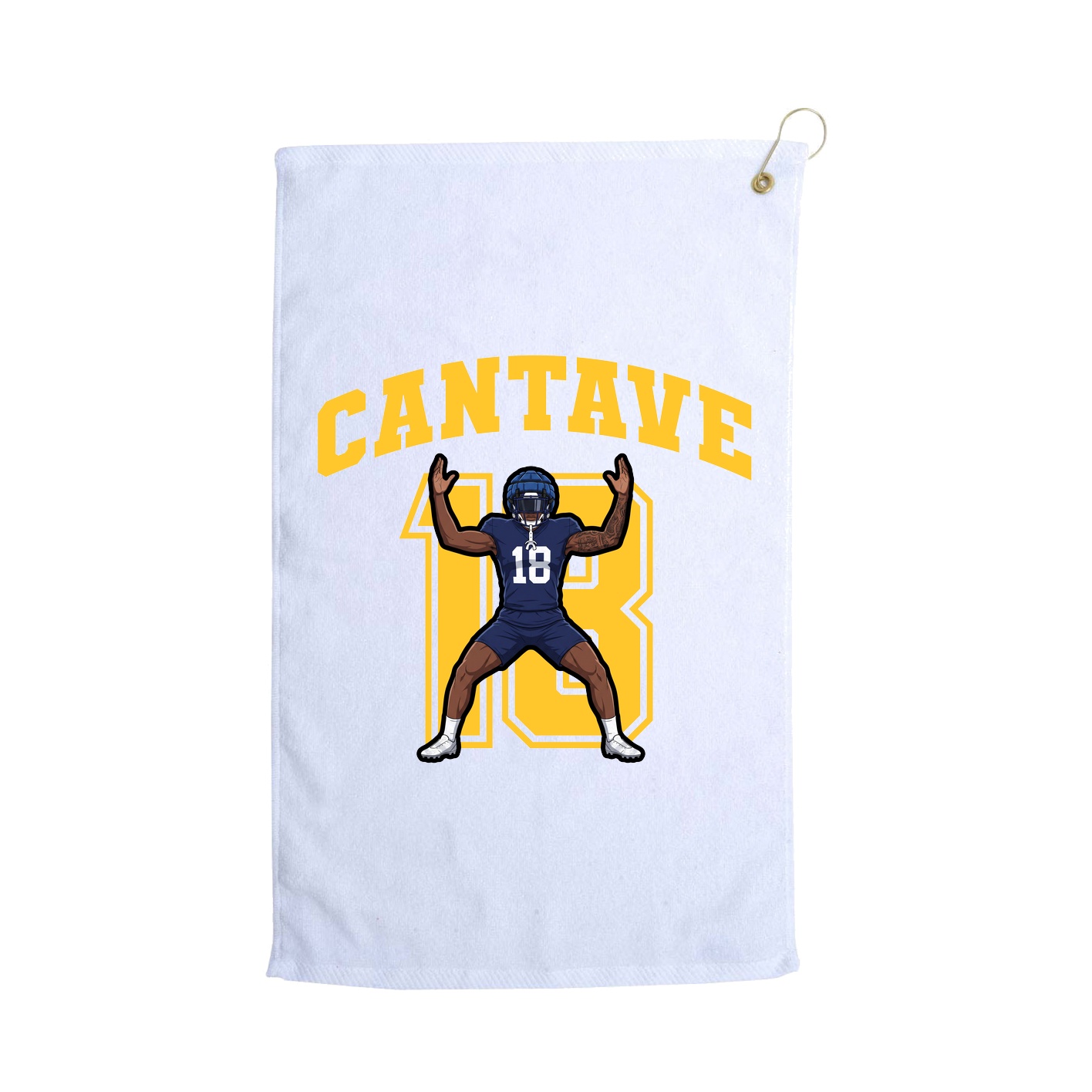 Golf Towel — Number in White
