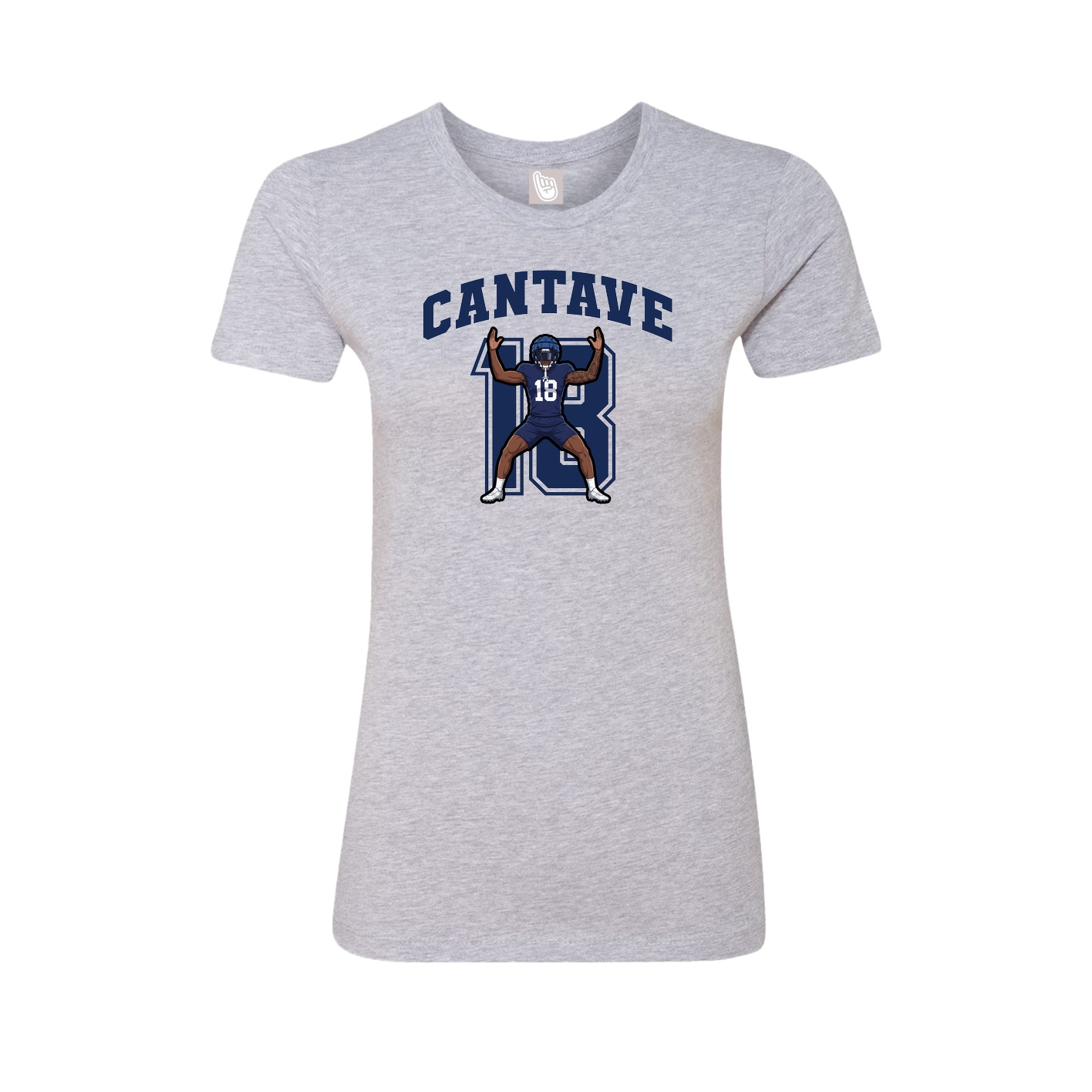 Fitted Women's Tee — Number in Grey