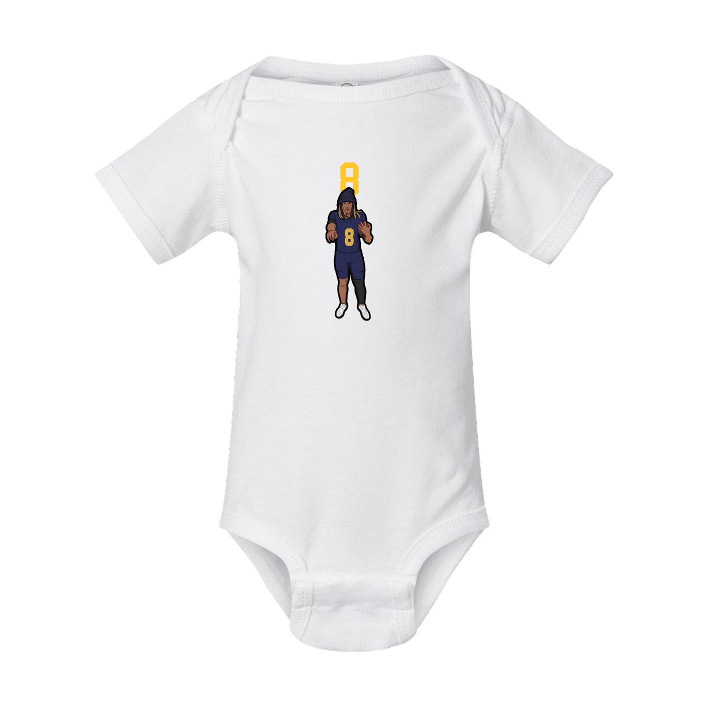 Baby Onesie — Number Top in White