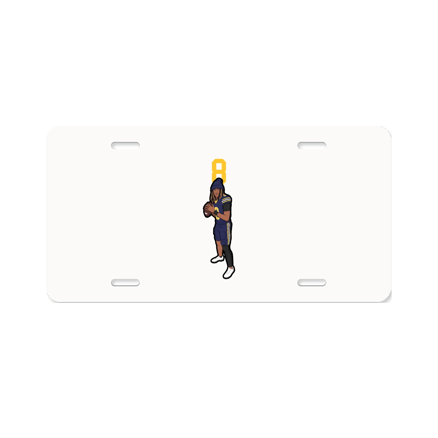 License Plate — Number Top in Classic