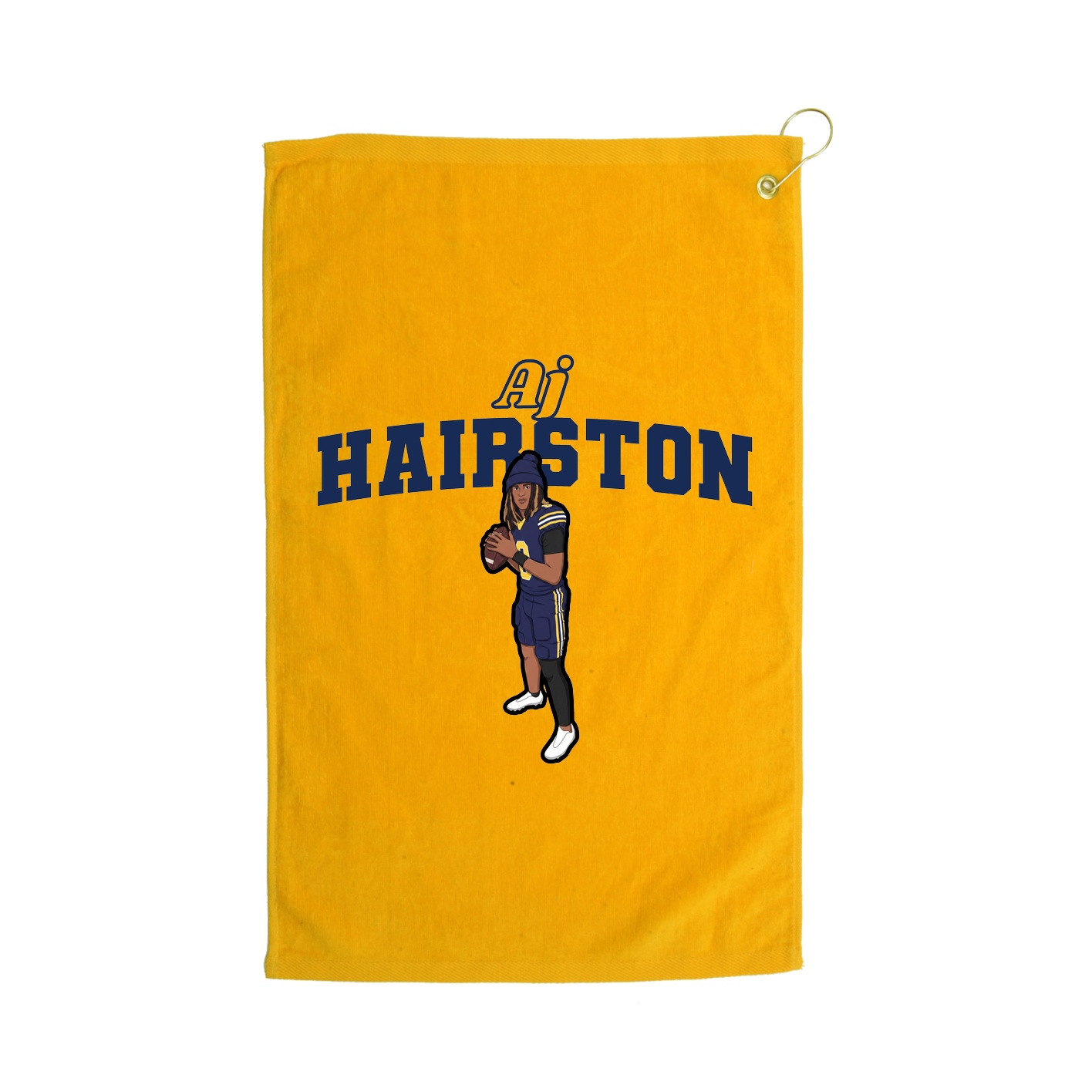 Golf Towel — Name Arch in Gold
