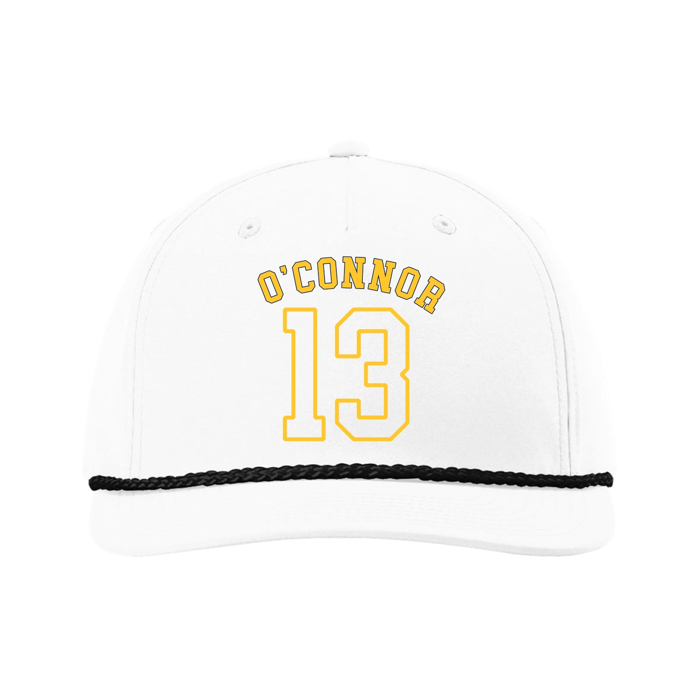 Five-Panel Classic Rope Cap — Shirsey Arch in White
