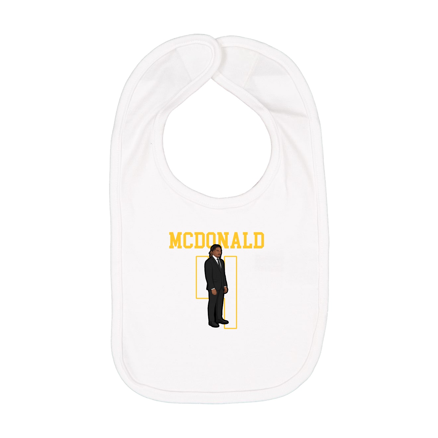 Infant Bib — Shirsey in White