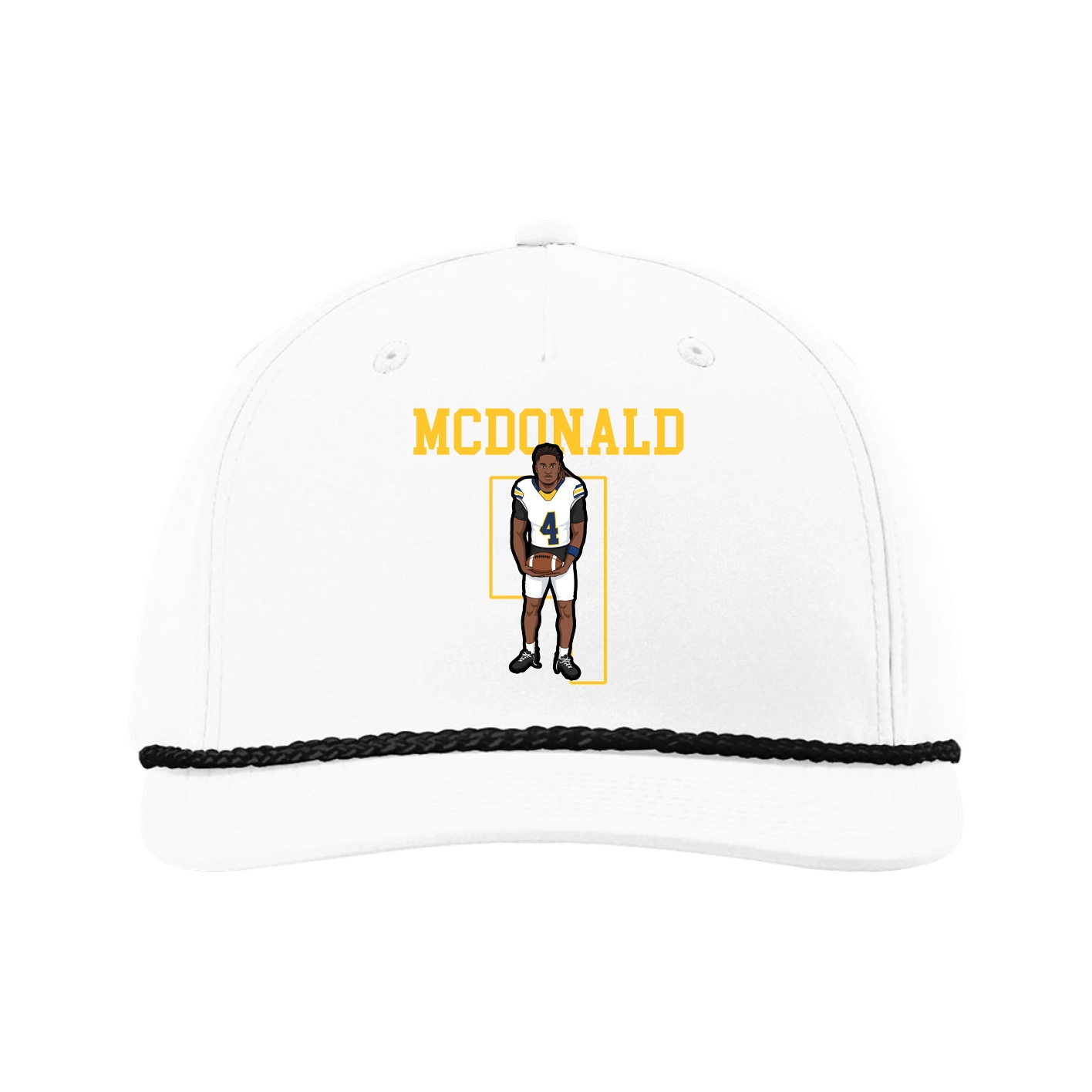 Five-Panel Classic Rope Cap — Shirsey in White