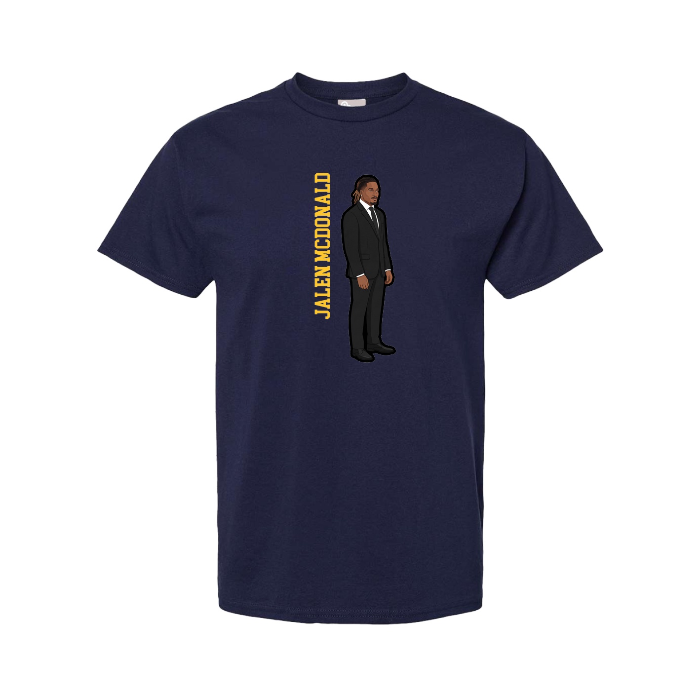 Youth Tee — Name Vertical in Navy