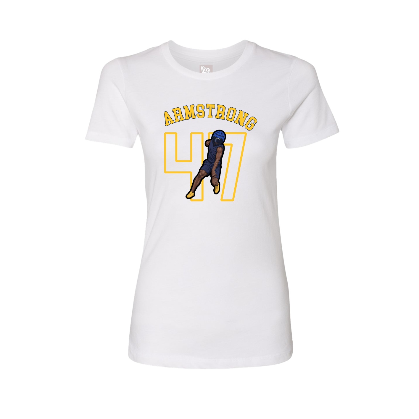 Fitted Women's Tee — Shirsey Arch in White