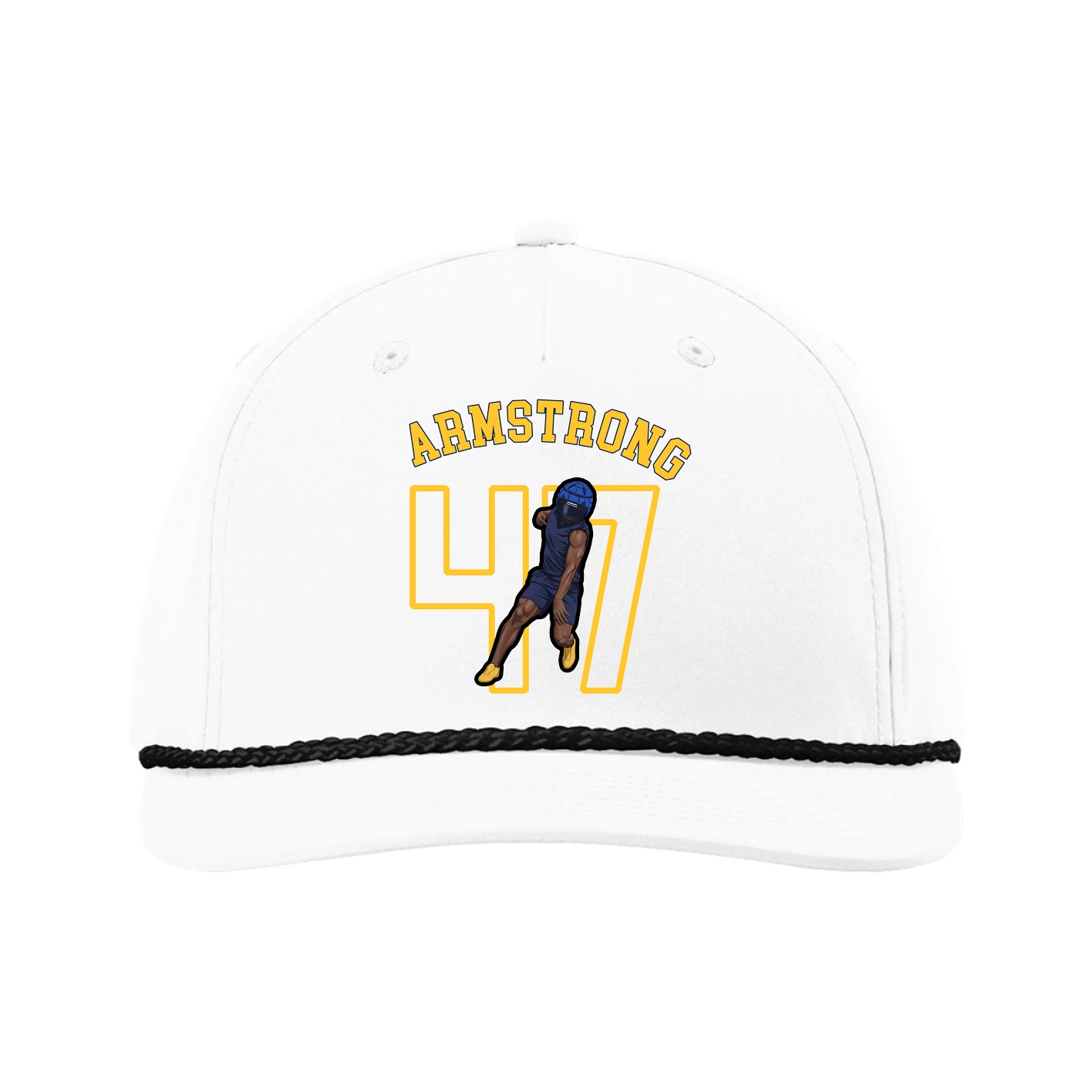 Five-Panel Classic Rope Cap — Shirsey Arch in White