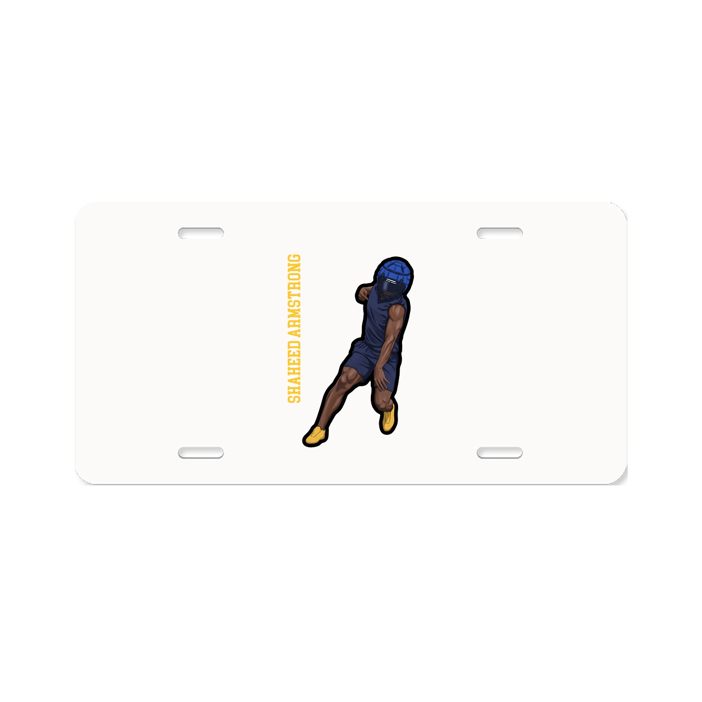License Plate — Name Vertical in Classic