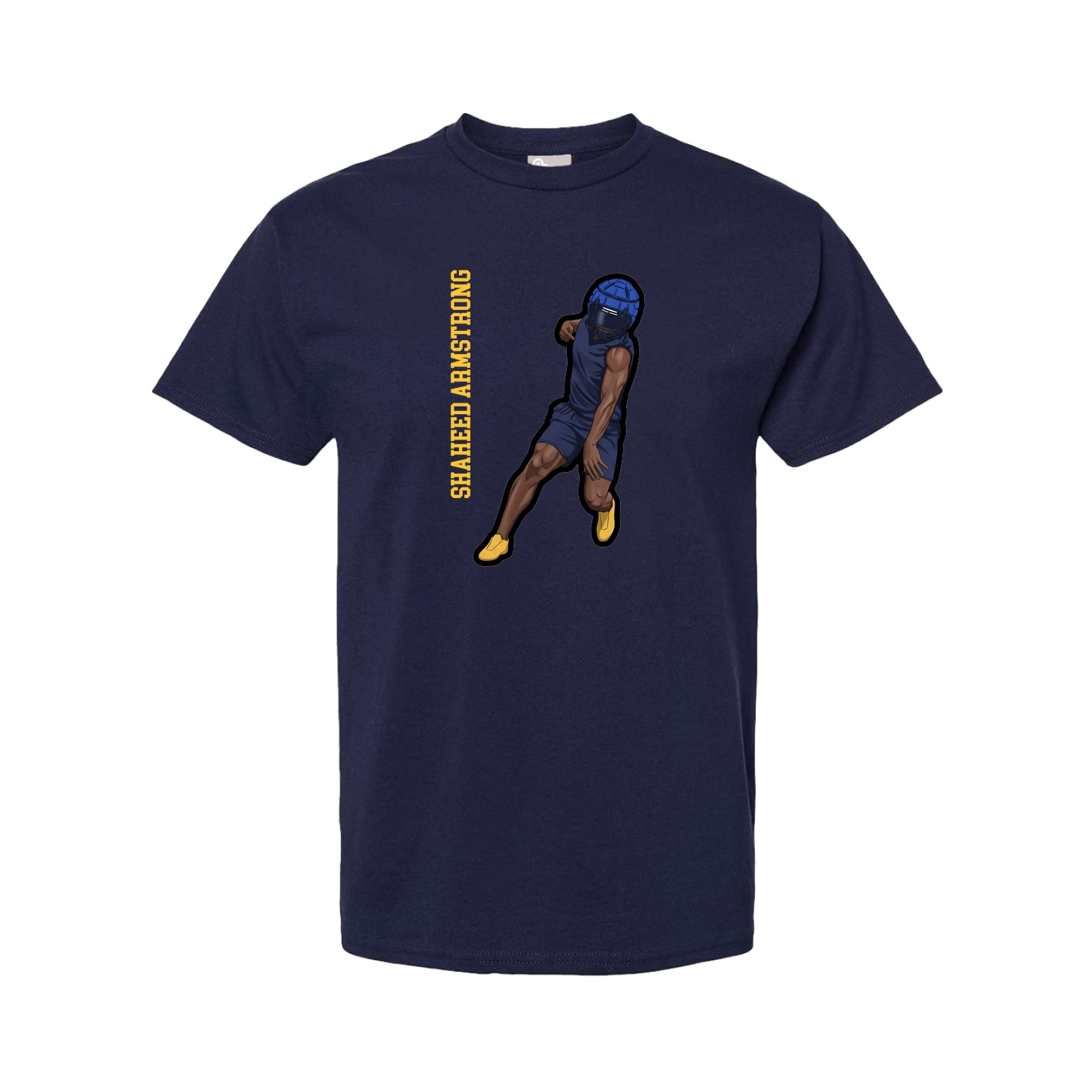 Tee — Name Vertical in Navy