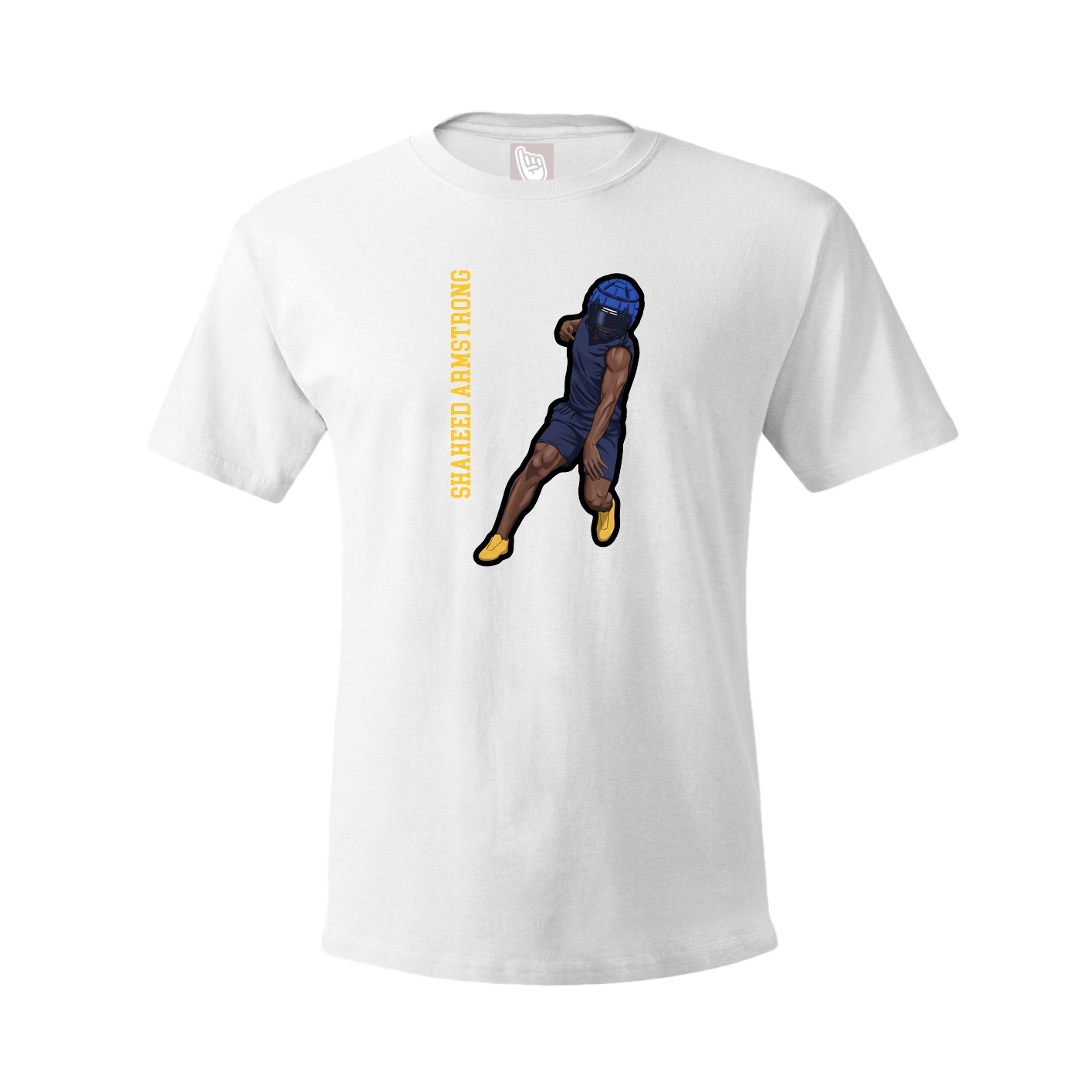 Tee — Name Vertical in White