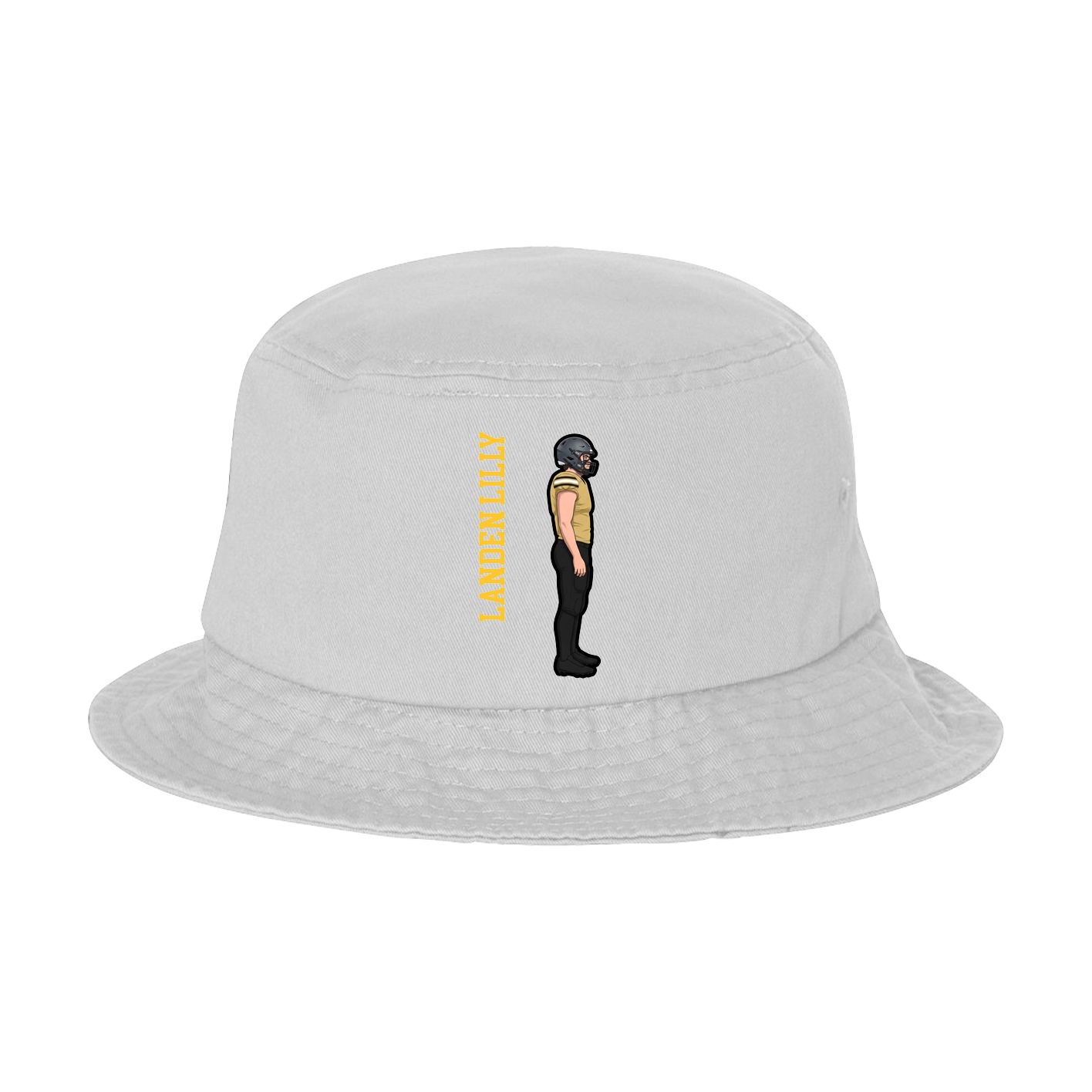 Bucket Cap — Name Vertical in White