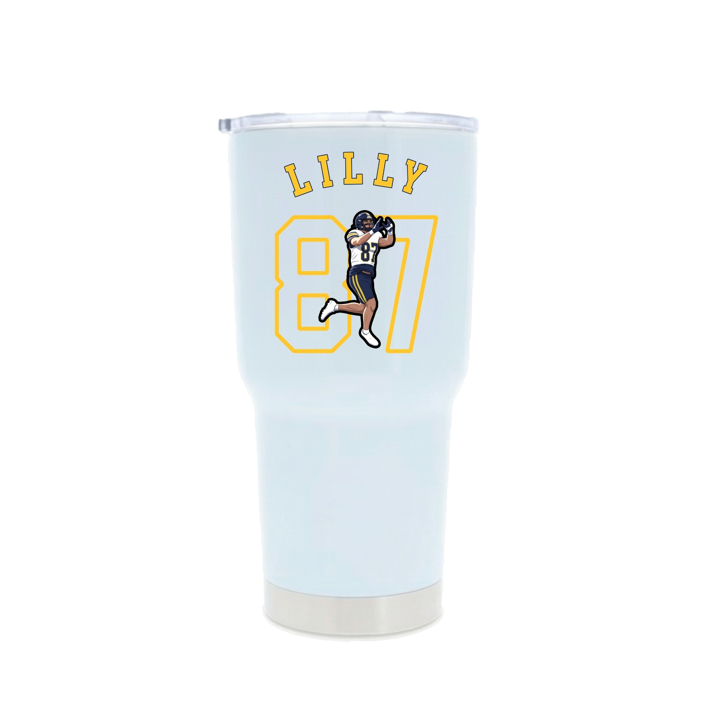 30oz Stainless Steel Tumbler — Shirsey Arch in White
