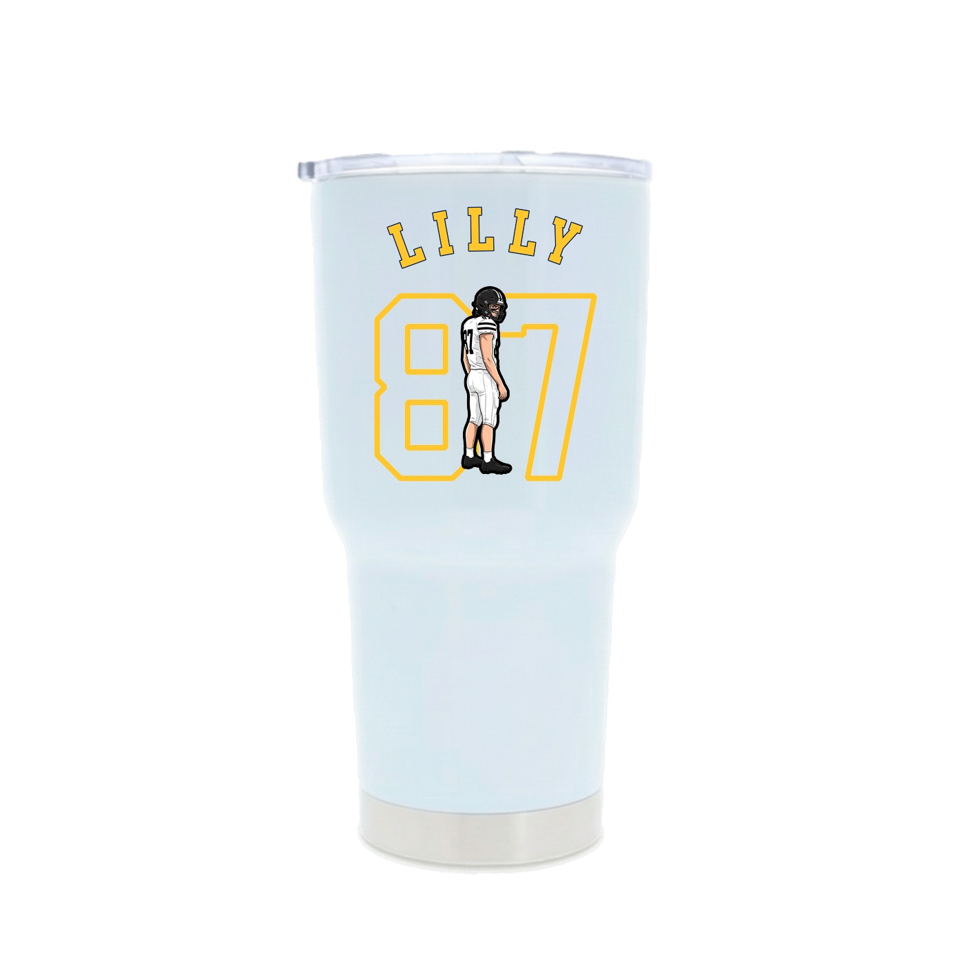 30oz Stainless Steel Tumbler — Shirsey Arch in White