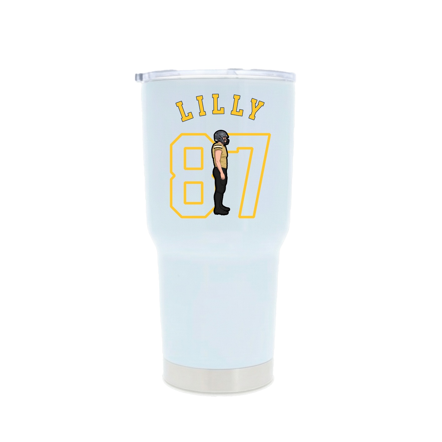 30oz Stainless Steel Tumbler — Shirsey Arch in White