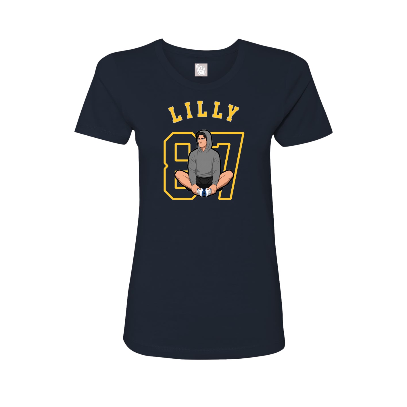 Fitted Women's Tee — Shirsey Arch in Navy