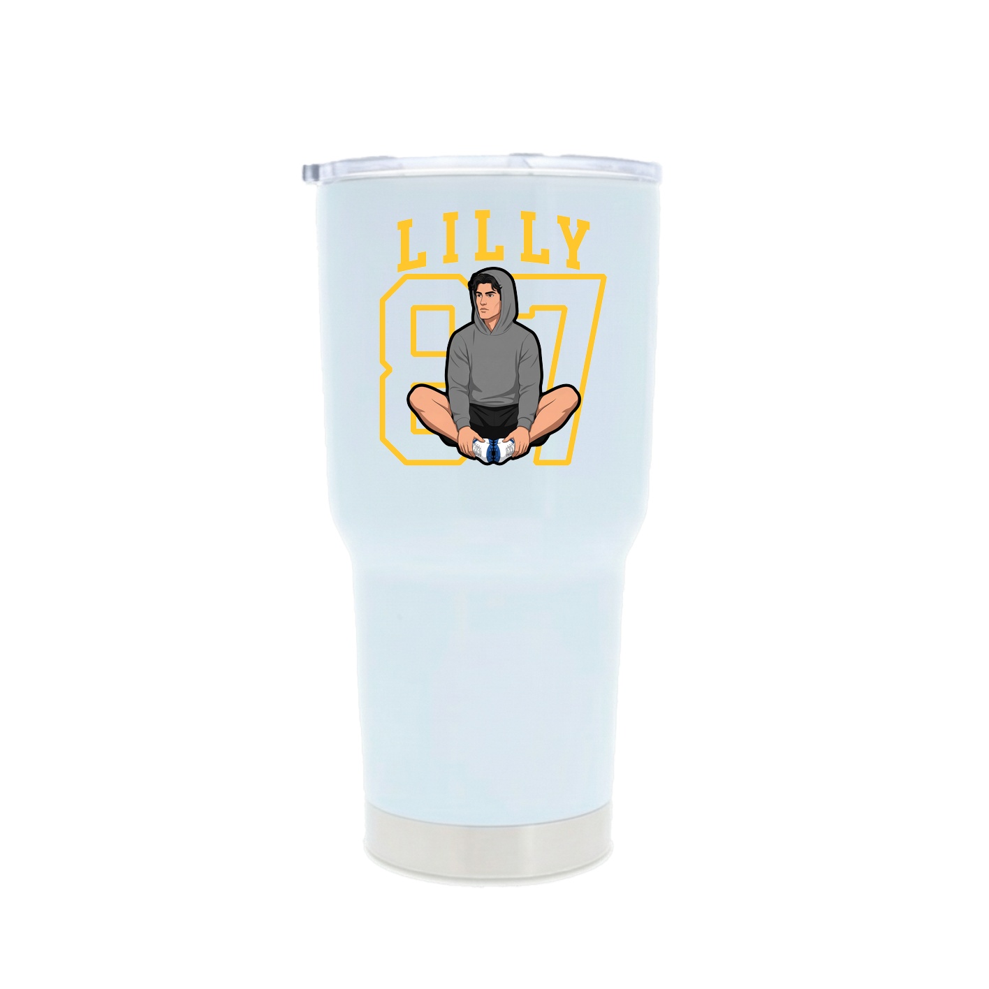 30oz Stainless Steel Tumbler — Shirsey in White