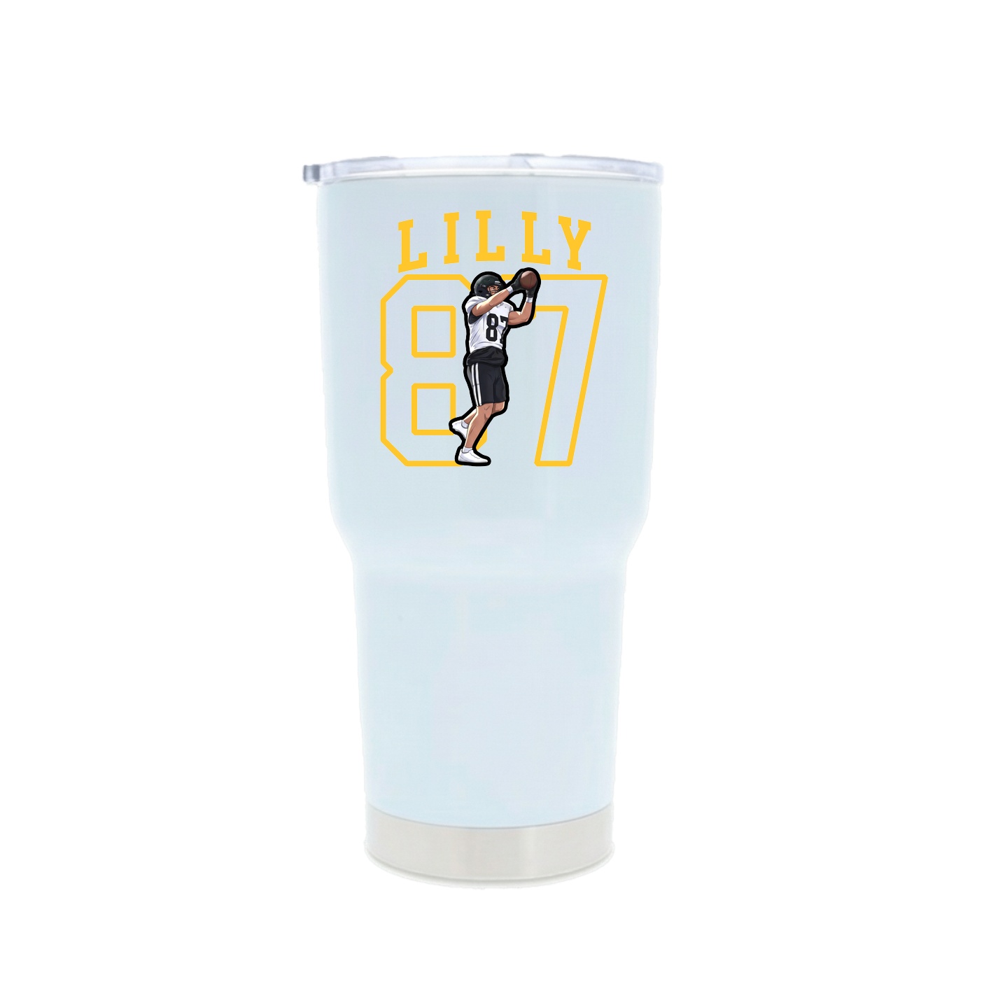 30oz Stainless Steel Tumbler — Shirsey in White