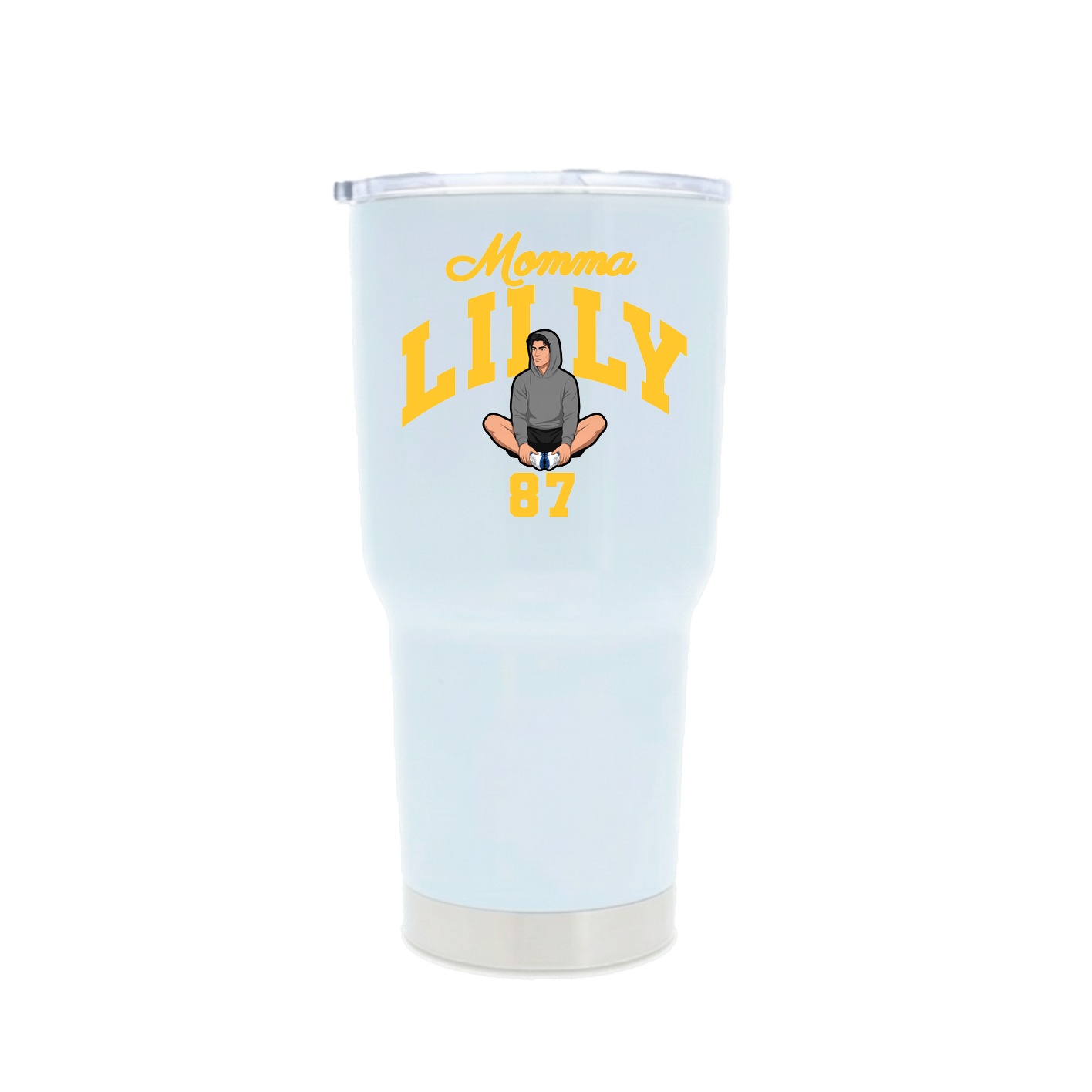 30oz Stainless Steel Tumbler — Mothers Day Arch in White