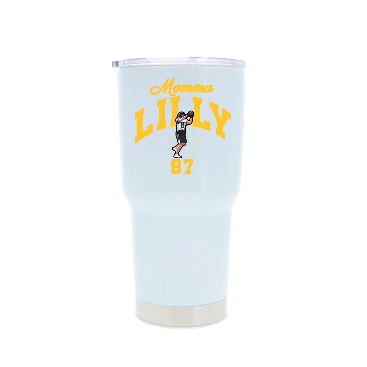30oz Stainless Steel Tumbler — Mothers Day Arch in White
