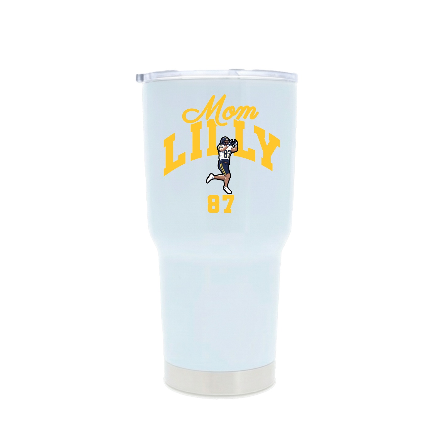 30oz Stainless Steel Tumbler — Mothers Day Arch in White