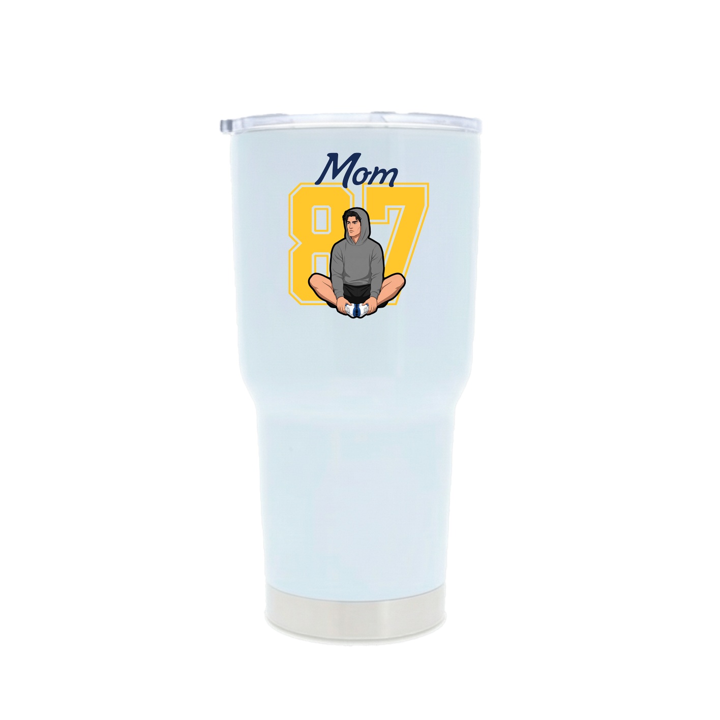 30oz Stainless Steel Tumbler — Mothers Day Shirsey in White