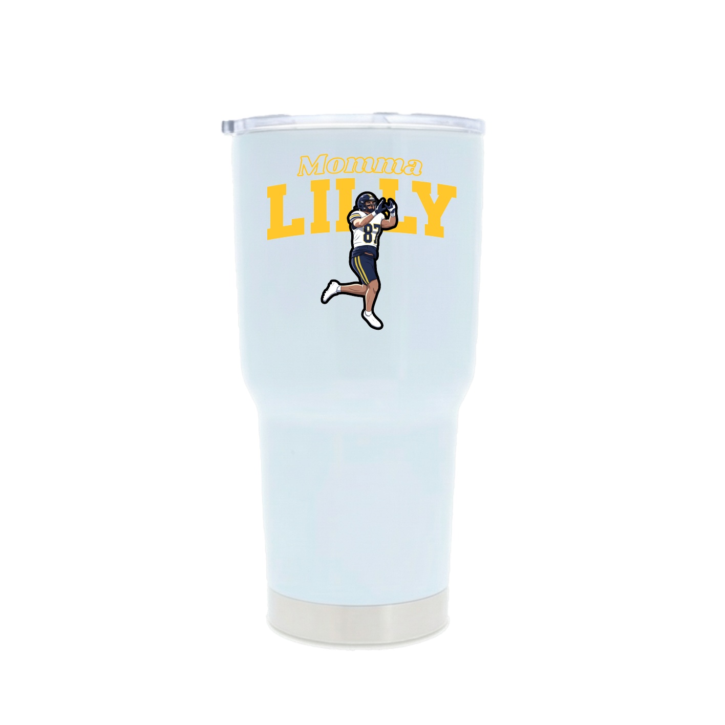30oz Stainless Steel Tumbler — Mothers Day Block in White