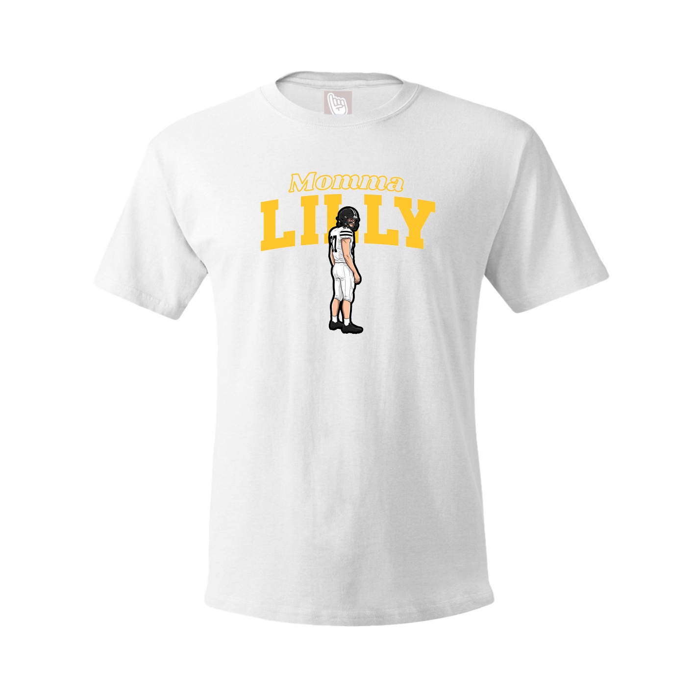 Youth Tee — Mothers Day Block in White