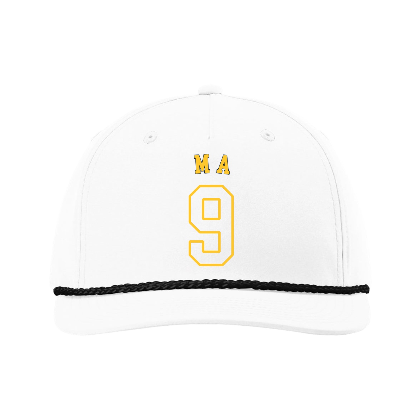Five-Panel Classic Rope Cap — Shirsey Arch in White