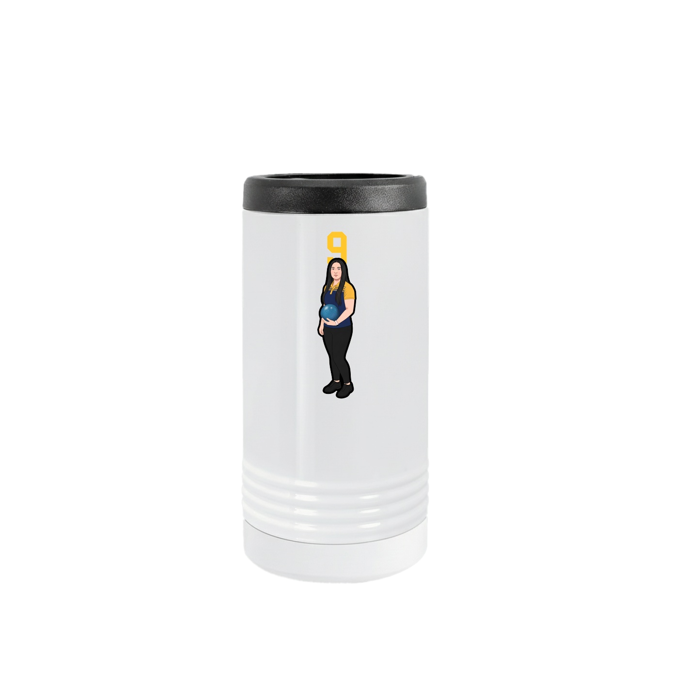 Slim Beverage Holder — Number Top in White