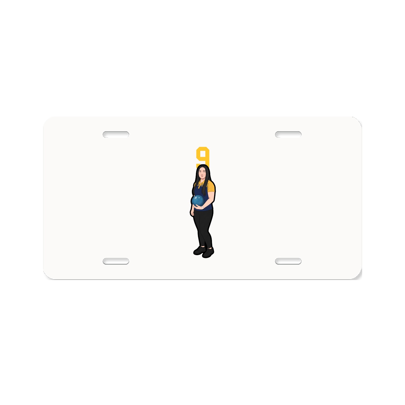 License Plate — Number Top in Classic