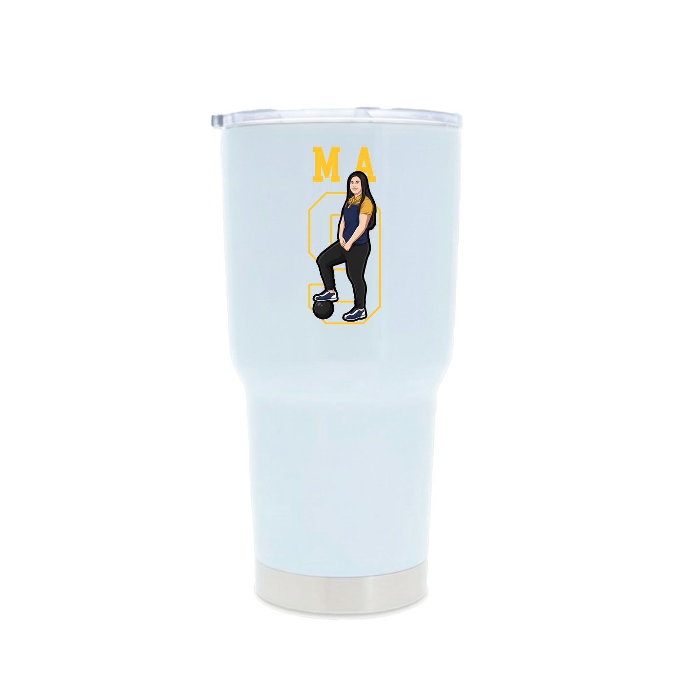 30oz Stainless Steel Tumbler — Shirsey in White