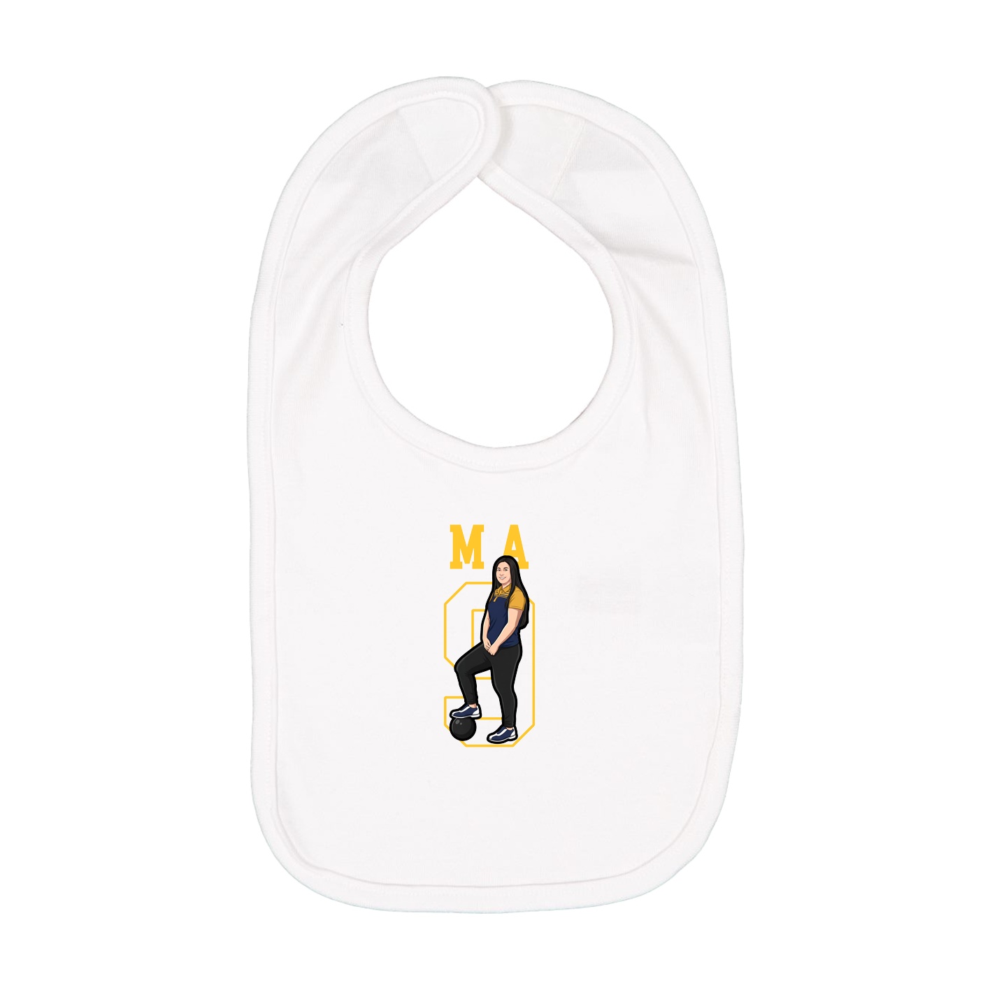 Infant Bib — Shirsey in White