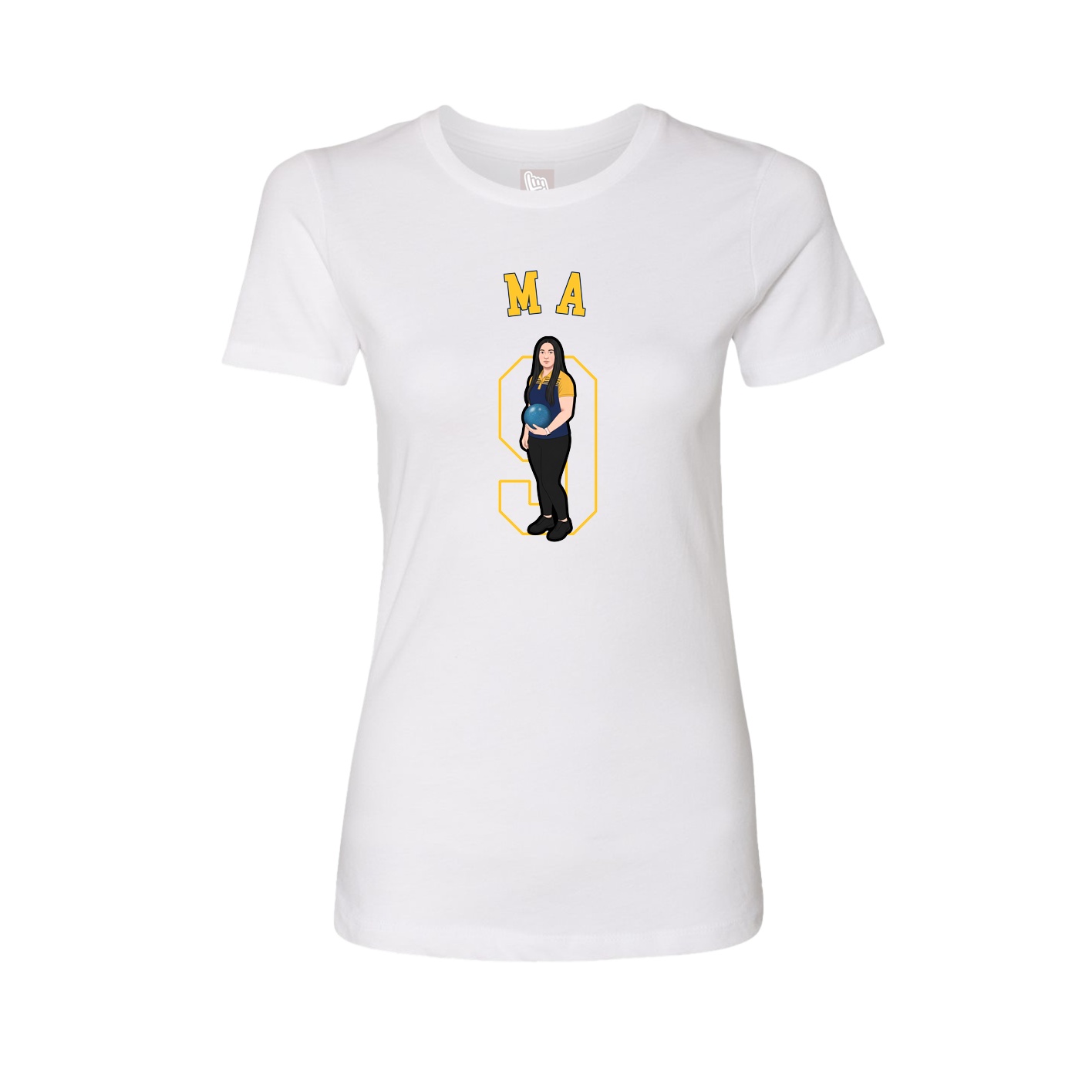 Fitted Women's Tee — Shirsey Arch in White