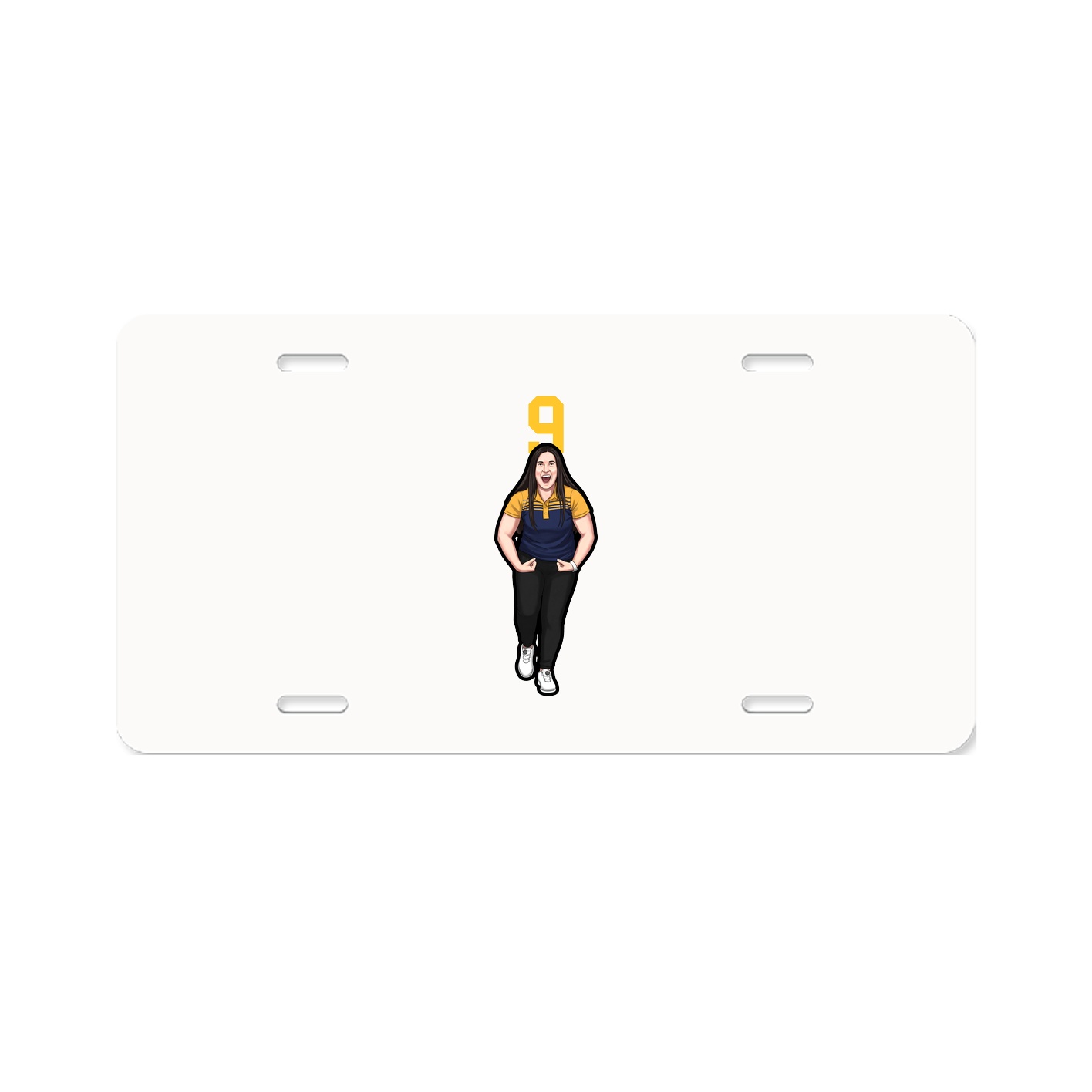 License Plate — Number Top in Classic