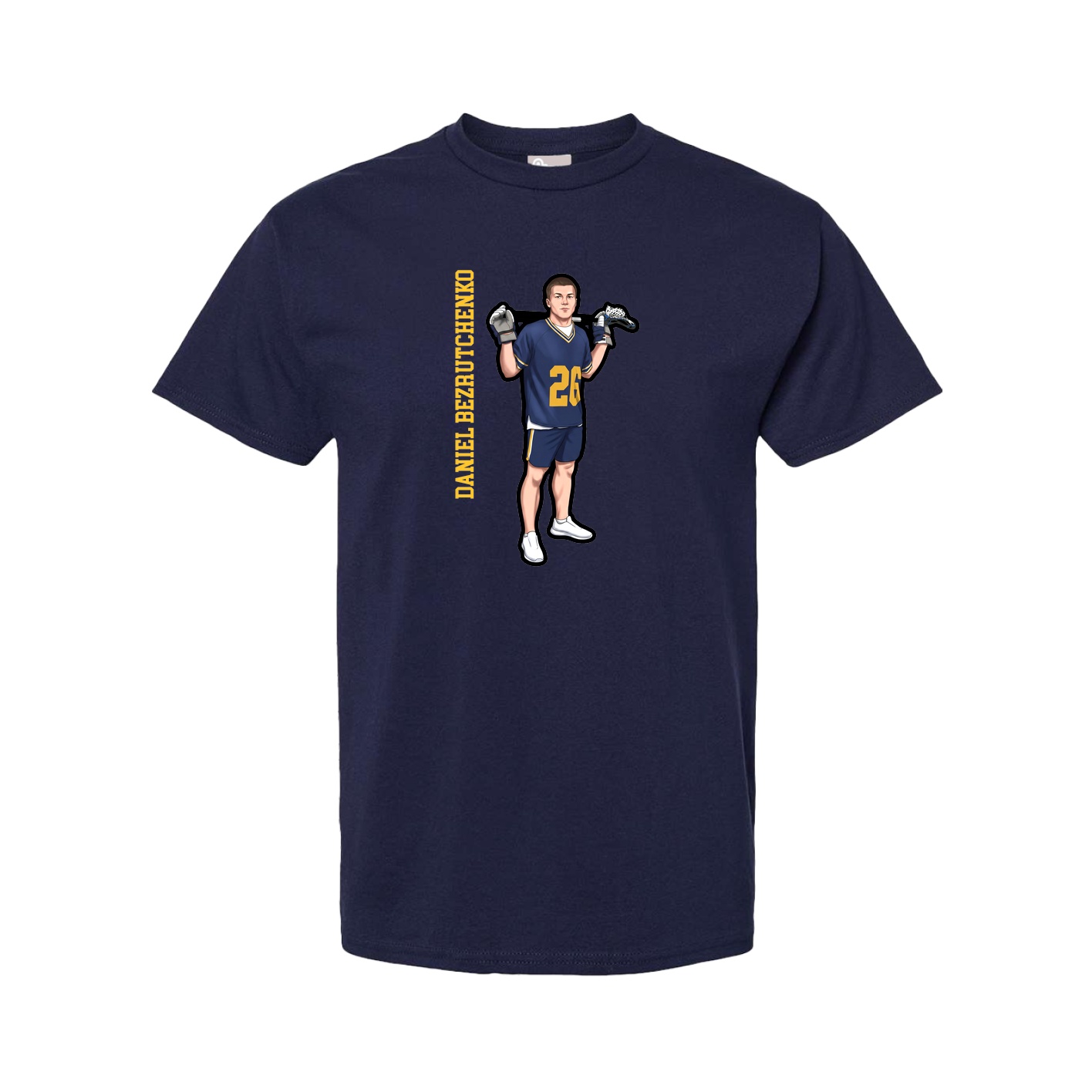 Youth Tee — Name Vertical in Navy