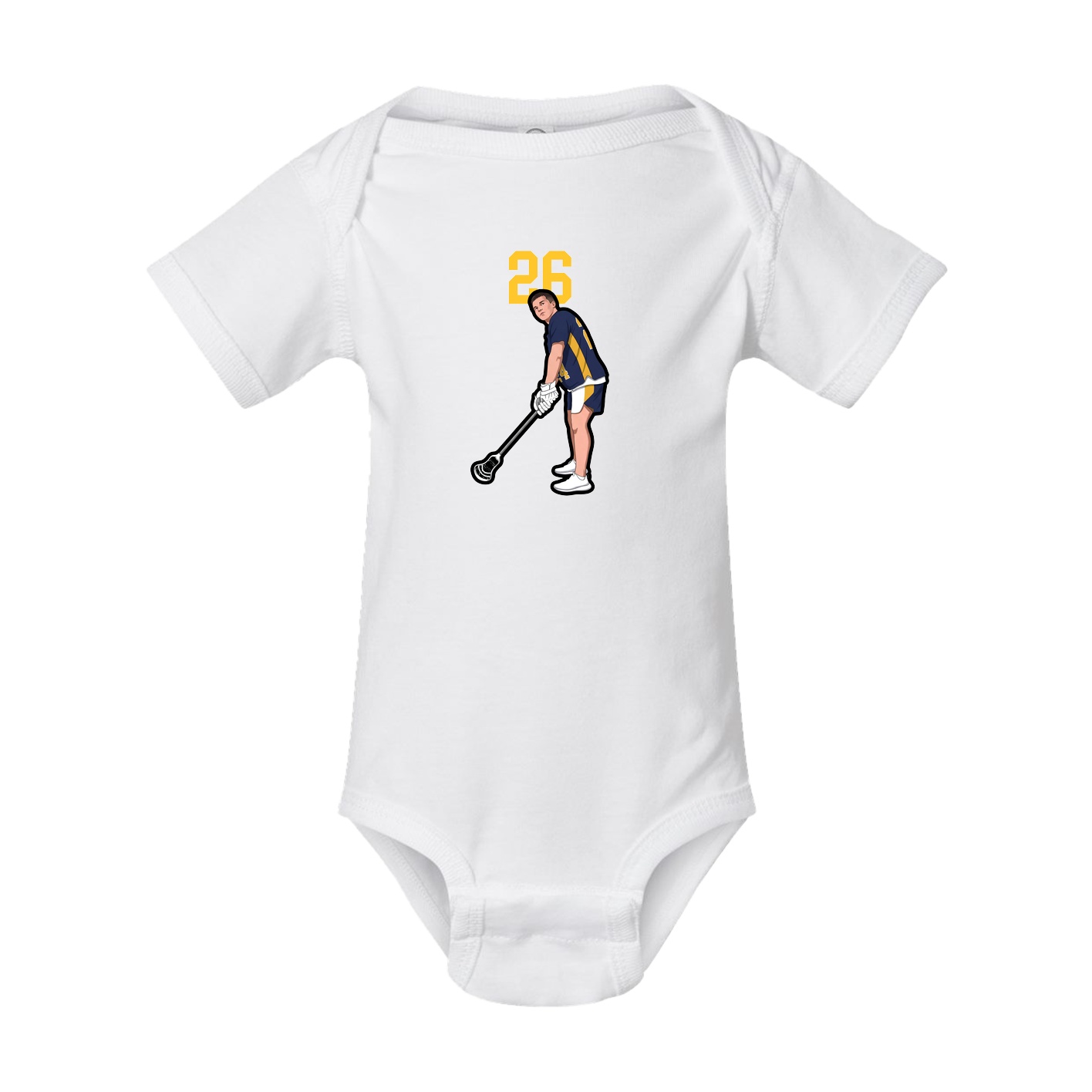 Baby Onesie — Number Top in White