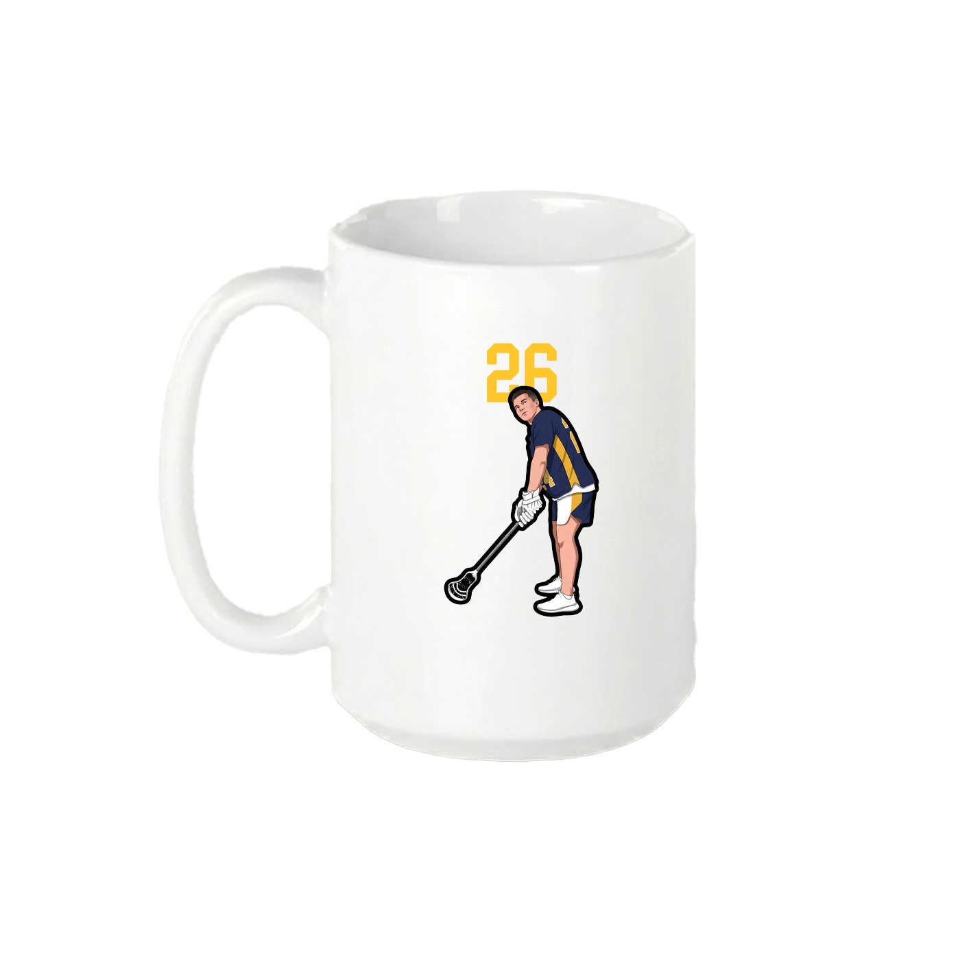 15oz Coffee Mug — Number Top in White