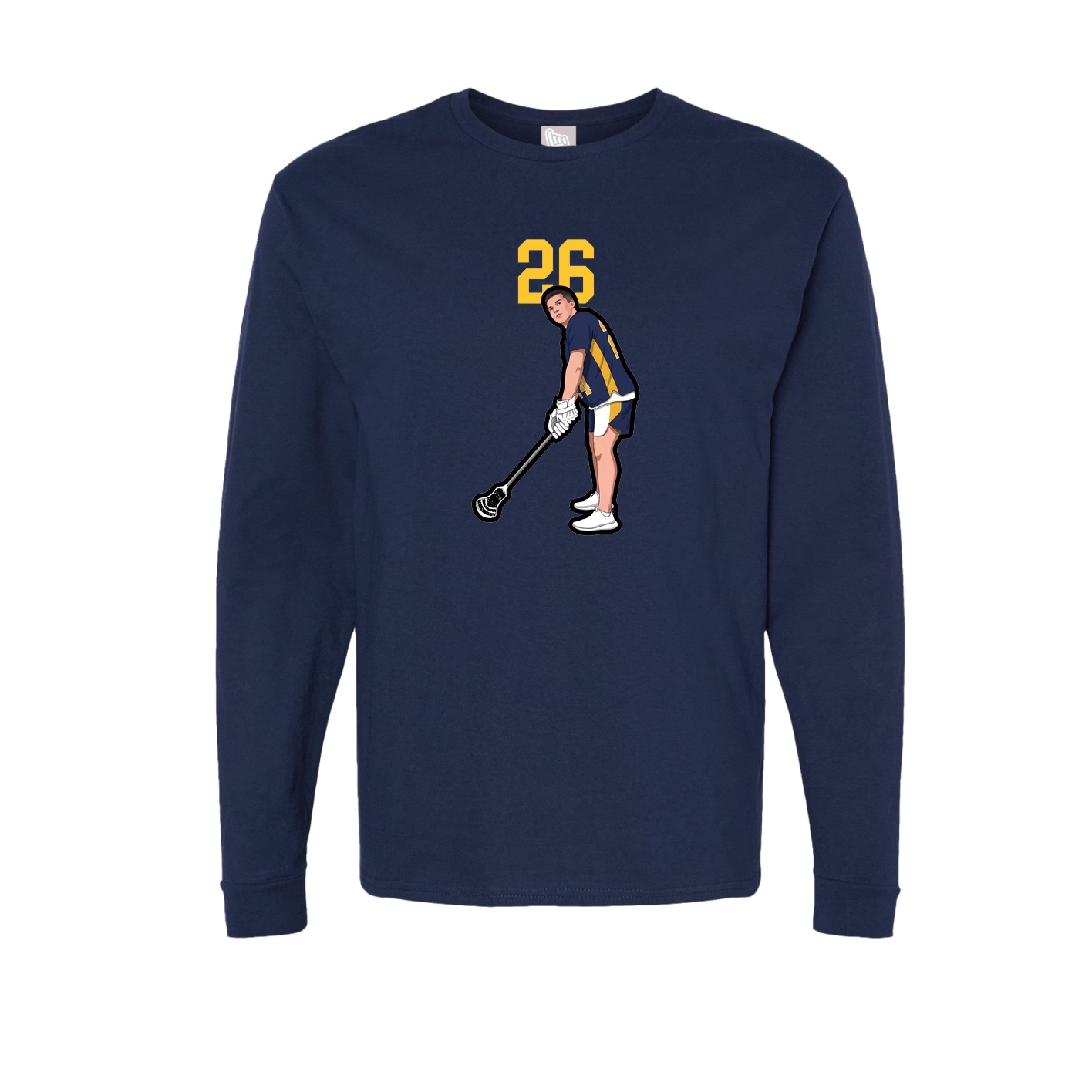 Long Sleeve Tee — Number Top in Navy