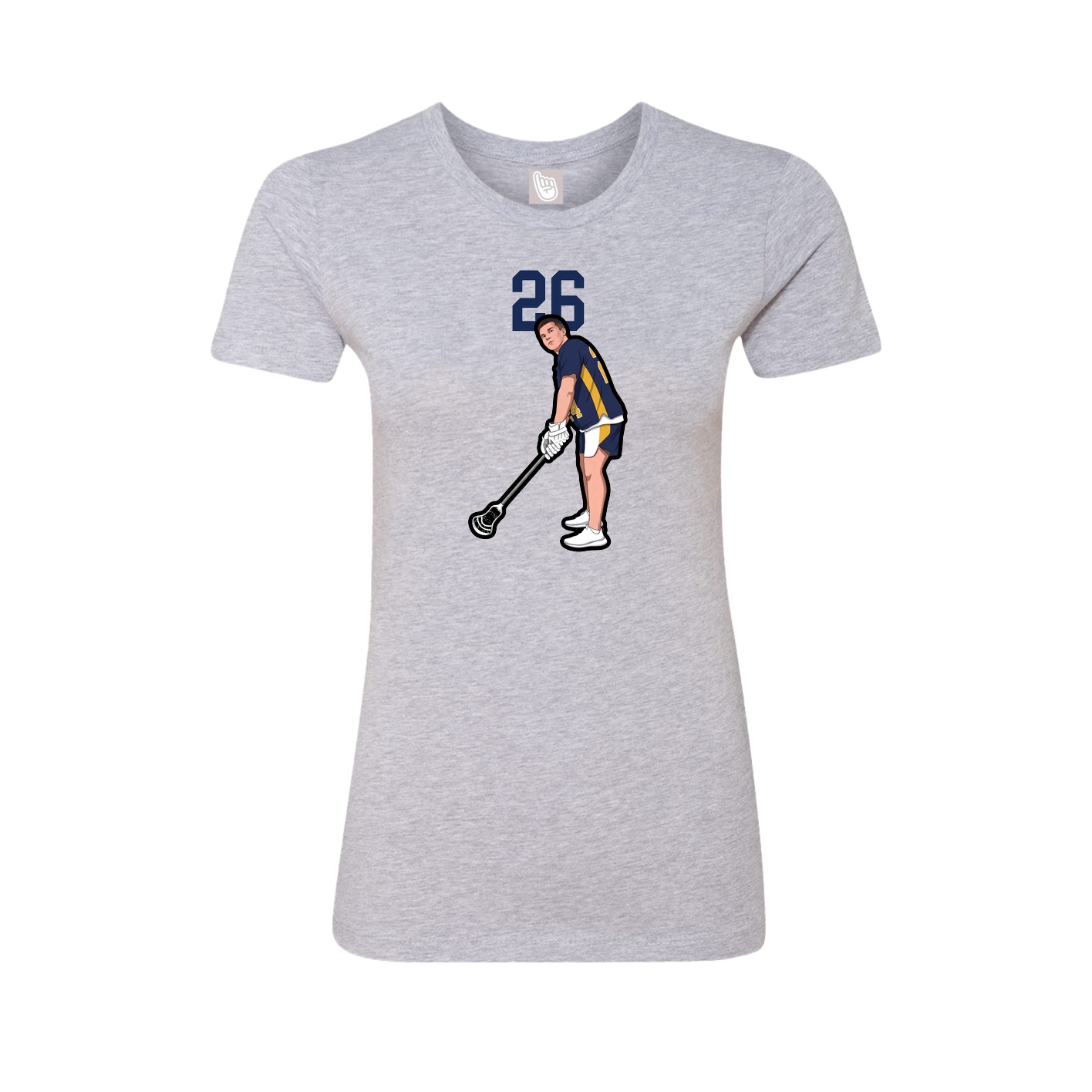 Womens Tee — Number Top in Grey