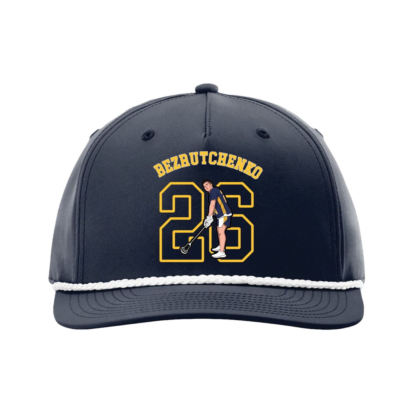 Five-Panel Classic Rope Cap — Shirsey Arch in Navy