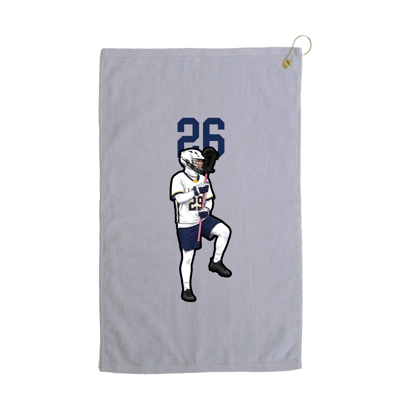 Golf Towel — Number Top in Grey