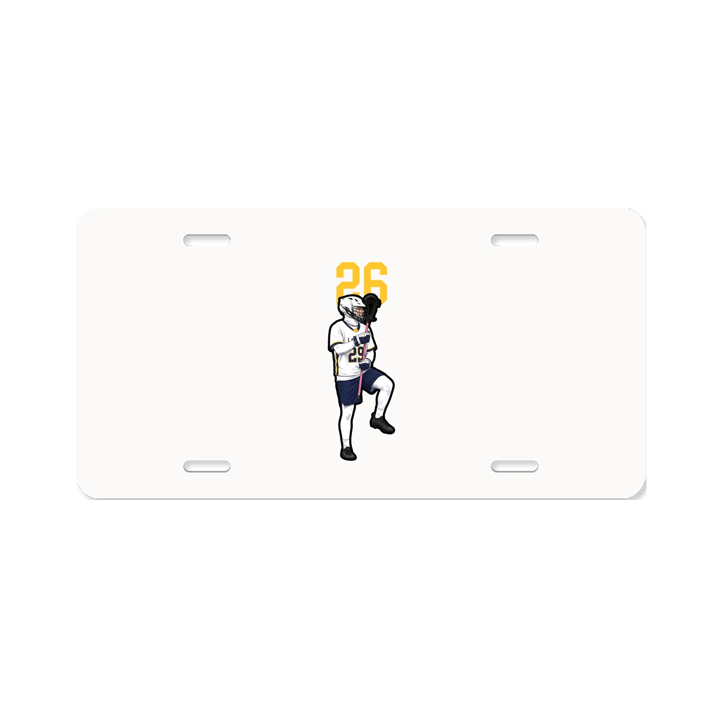License Plate — Number Top in Classic