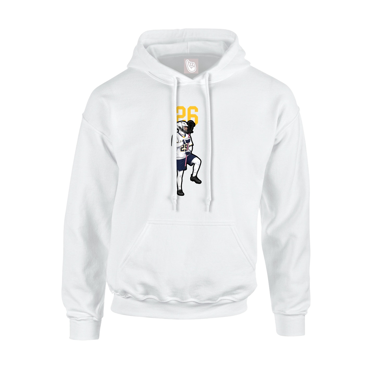 Hoodie — Number Top in White