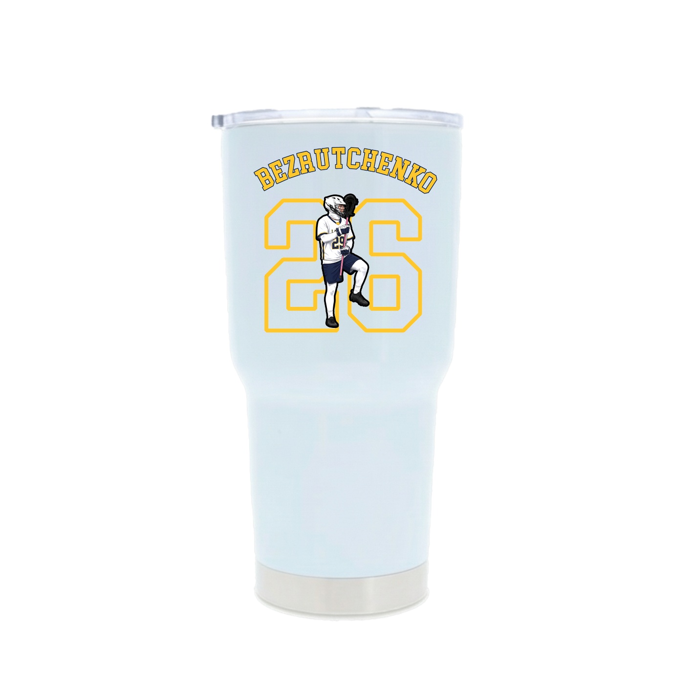 30oz Stainless Steel Tumbler — Shirsey Arch in White