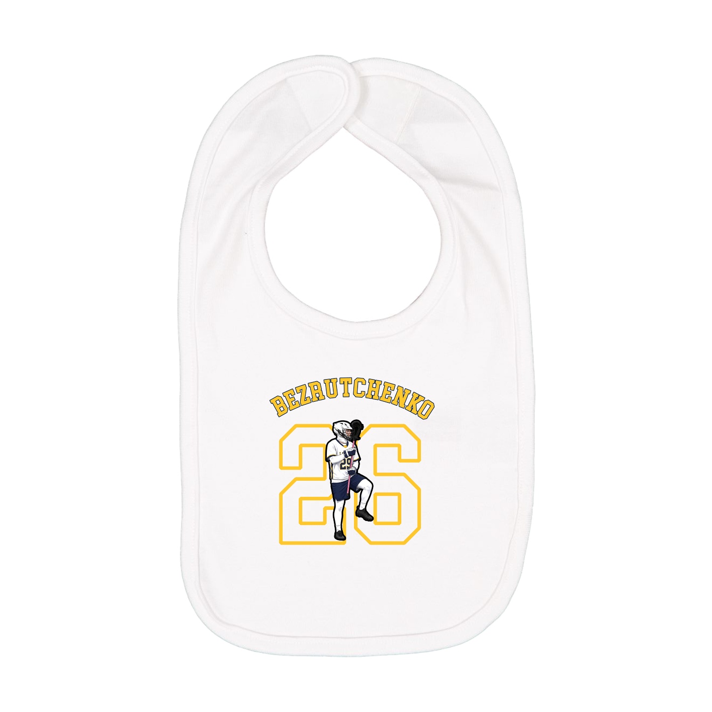 Infant Bib — Shirsey Arch in White