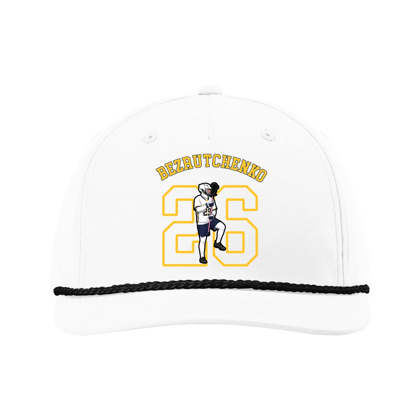 Five-Panel Classic Rope Cap — Shirsey Arch in White