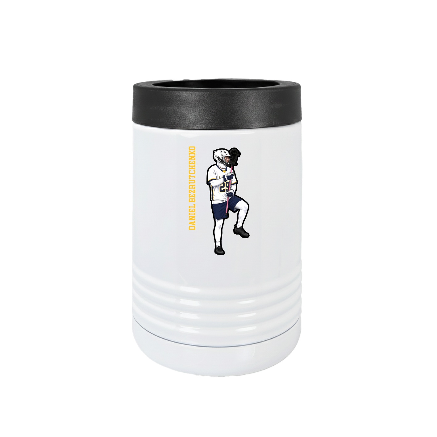 Beverage Holder — Name Vertical in White
