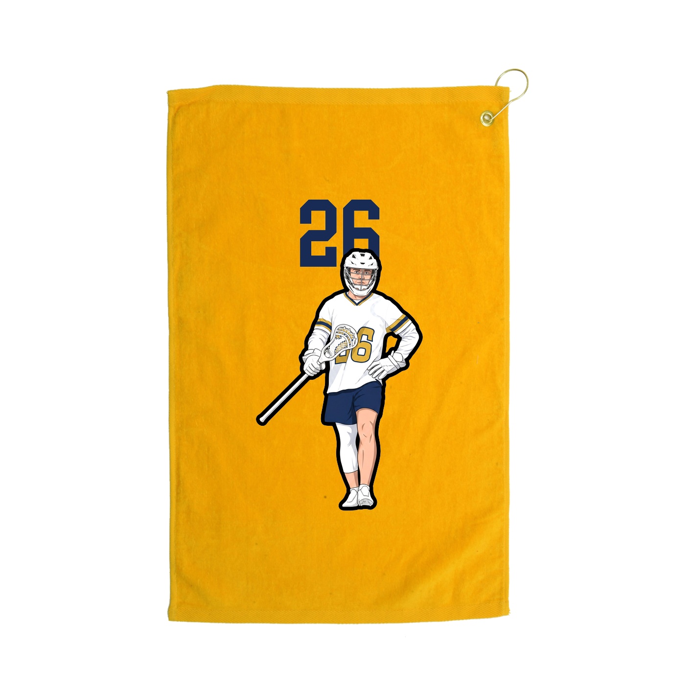 Golf Towel — Number Top in Gold