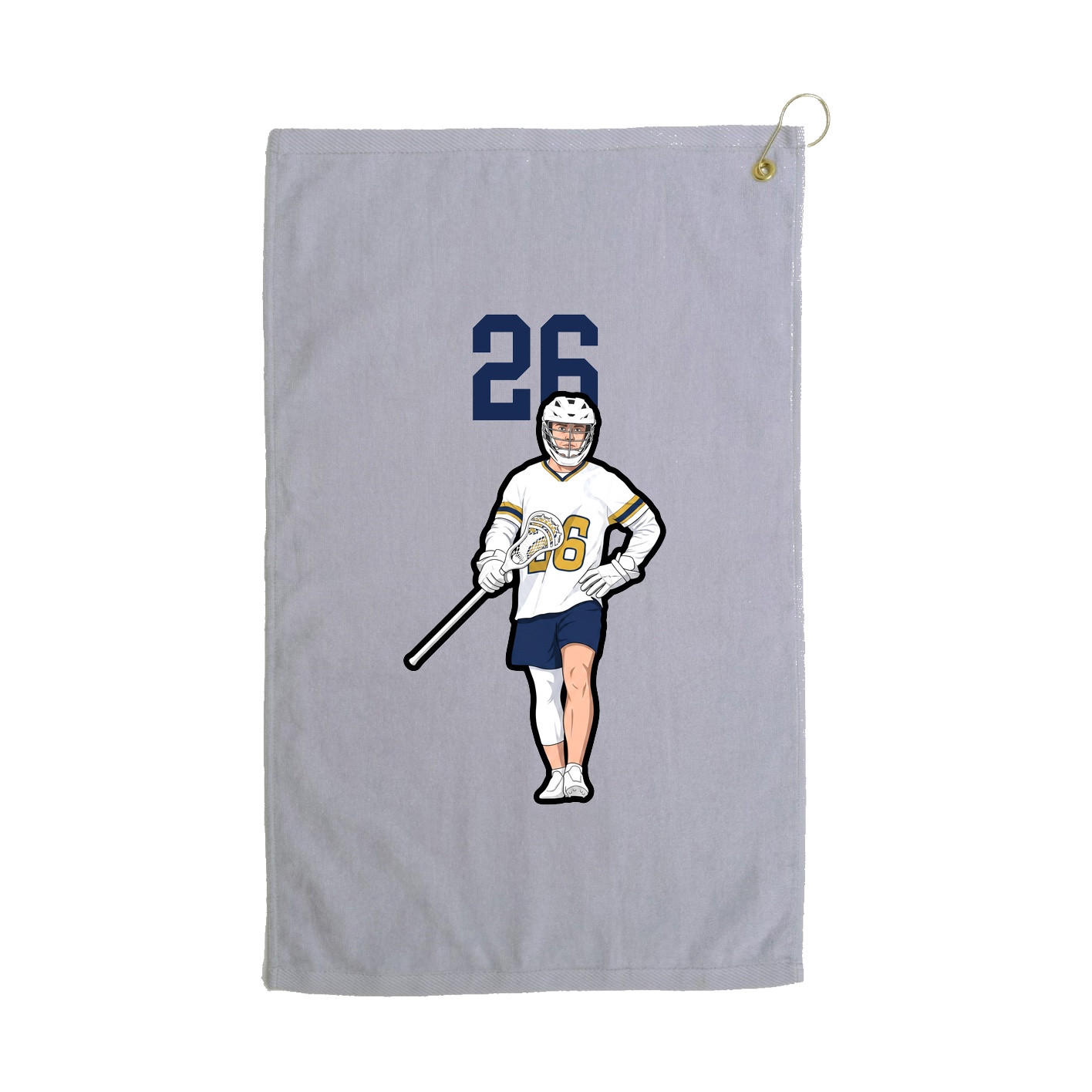 Golf Towel — Number Top in Grey
